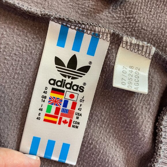 Adidas Originals Size M  Retro Y2k Full Zip Hoodie Track Jacket Mauve - Picture 13 of 14